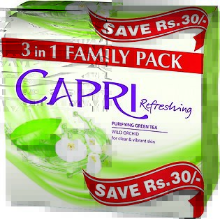Capri Pack of 3 Green Soap - 120gm
