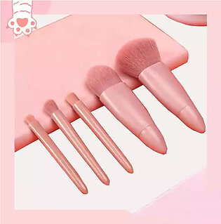 On Barkat, Pack Of 5 Makeup Brushes With Box, High Quality ,cute Makeup Kit, Cute Kit, ,professional Makeup Brushes Set, Makeup, Makeup Brushes, Hello Cosmetic Makeup Brush Kit