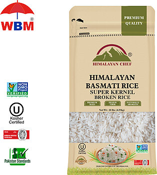 Himalayan Super Kernel Broken Basmati Rice (10 LBS) 4.5KG - (King of Rice) Tota Chawal Bag | Export Quality Rice