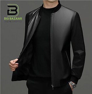 Men Winter Jacket(black Colour) | Leather( Ragzine) Jacket For Men