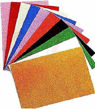 Glitter Fomic Sheet Sticker Pack Of 10 Multicolour Glitter Fomic Sheet Sticker – 1 Free With 9 Sheets