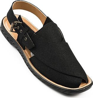 Sputnik Black Peshawari Shoes For Men And Boys