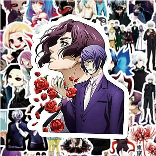 Tokyo Ghoul Anime DIY Sticker Water Proof Decal Vinyl for Car Skateboard, Laptop, Luggage & Guitar – 50 Pieces