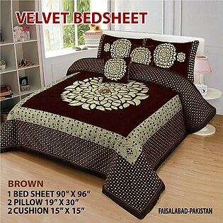 Velvet Bedsheets Double