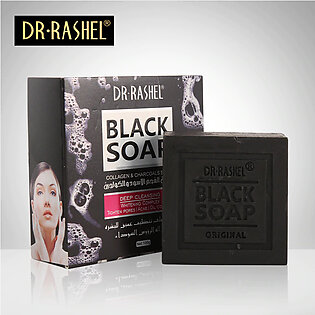 DR.RASHEL Collagen Deep Cleansing Bamboo Charcoal Black Soap Skin Care Whitening For 100g DRL-1348