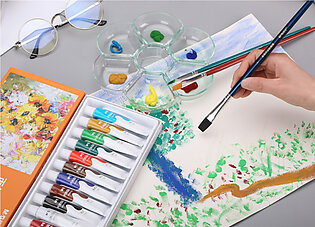 M_g Acrylic Paints Pack Of 12 - Acrylic Paints - Pack Of 12 Acrylic Paints - High Quality Acrylic Paints