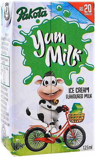 Pakola Yum Milk Ice Cream Flavor 125ml Pack Of 12