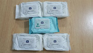 Pack Of 5 Soft Creme Cotton Baby Wipes (70 Wet Sheets Each), Baby Wipes, Cotton Wipes, Wet Wipes