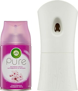 Air Wick Freshmatic Pure Pink Cherry Blossom Sensor Machine + Refill Room Freshner - 250ml Room Spray