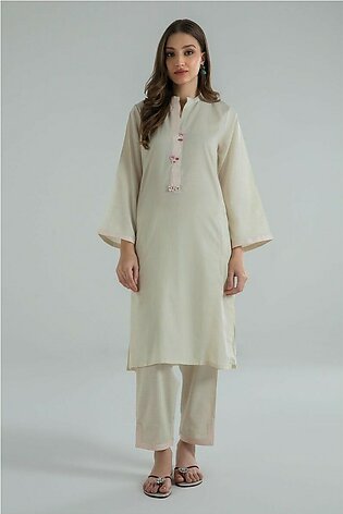 Sana Safinaz Stitched Lawn White Shirt S2s3bse203f For Women (summer Sale)