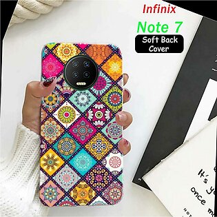 Infinix Note 7 Back Cover -Art Floral - 2Gud Soft Case Cover