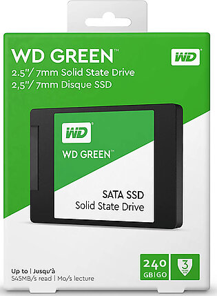 Western Digital WD Green Internal PC SSD Solid State Drive - SATA III 6 Gb/s, 2.5"/7mm, Up to 550 MB/s