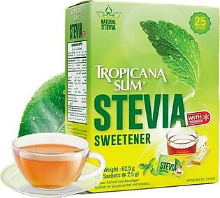 Tropicana Slim Stevia Sweetener 62.5g - 25 Sachet (25x2.5g)