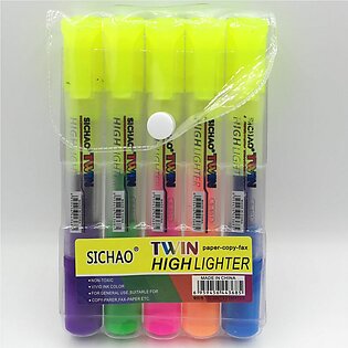 Double Sided Highlighter Pen Pack Of 5 L Highlighter Pens | Highlighter Markers