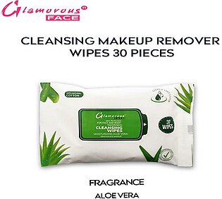 Glamorous Face Cleansing Wipes, Skin Perfection For Face & Body Deep Clean Wipes, Moisturizing Aloe Vera 30 Wipes..