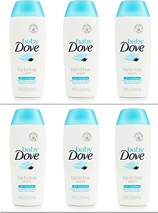 (pack Of 6) 𝐖𝐁𝐌 - Baby Tip To Toe Body Wash By Dove 53ml