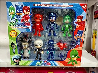 Pj Masks 6 Action Figures And Accessories Set – 4 Inches