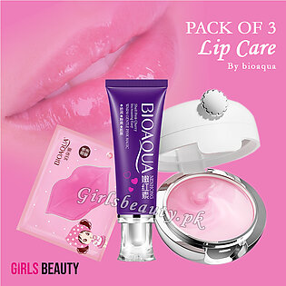 Pack of 3 Bioaqua Lip Care Cream & Mask