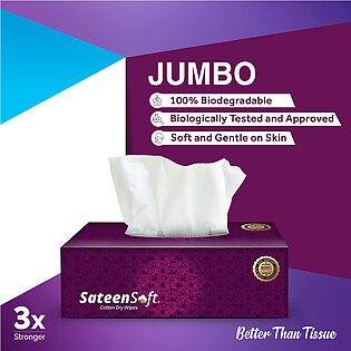 Sateen Soft - Jumbo (purple) 100% Pure Cotton Premium Large Wipes