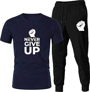 Never Give Up Gym Shirts Trousers For Men