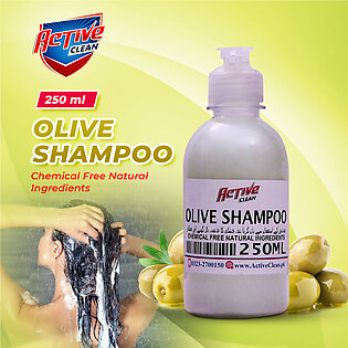 Active Clean Olive Shampoo 250ml - Natural Shampoo makes Hair Silky,Shiny & Healthy , Gives Strength to hair , Anti Hair & Anti Dandruff Shampoo with All Natural Ingredients Nourishes the Roots