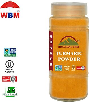 Himalayan Turmeric Powder Large Glass Jar - 240g | Export Quality Haldi Powder In Imported Packaging
