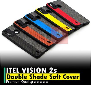 iTel Vision 2s Back Cover Double Colour Leather Type Soft Vision 2s Case For Boys