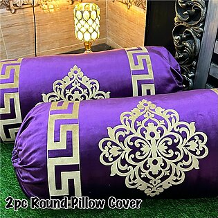 Luxury 2pc Gol Pillow Cover L Fancy Velvet Round Pillow Covers