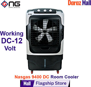 Nasgas Room Cooler Solar Model Nac-9400 Dc-12 Volt Advance Technology Turbo Fan With Ice Box (for Re-freezable Ice Packs Working Only Dc-12 Volt Solar & Battery