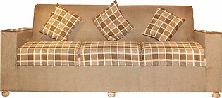 Sultan Furniture's 5-seater Comfortable Sofa Set - Jute Fabric - Available In Green Color