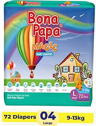 Bona Papa Magic Baby Diaper Large Size - 72pcs