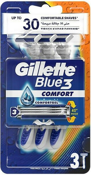 Gillette Blue 3 Shaving Razor Bag of 3