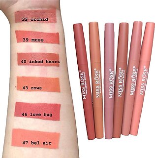 Miss Rose 2 In 1 Lip Liner + Lipstick(pack Of 6) Nude.