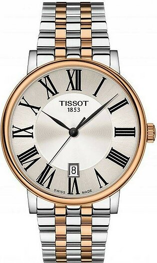 Tissot Carson Premium Silver Dial - Grey & Rose Gold Bracelet Men's Watch