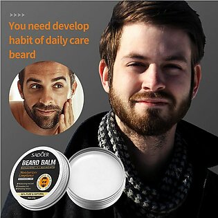 Sadoer Men's Facial Hair Care Beard Balm Moisturizing & Smooth Soft Beard Cream 20g