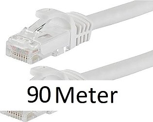 Ethernet Cable - Cat 6 Lan Cable - Network Cable - Internet Cable - Excellent Qualityrs With Rj45 Connector & Rubber Caps 1.5m 3.m 6m 12m 30m 60m 90m - Random Color
