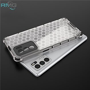 Rmg For Oppo Reno 6 Pro 5g Case Honeycomb Transparent Back Anti Fingerprint Back Cover