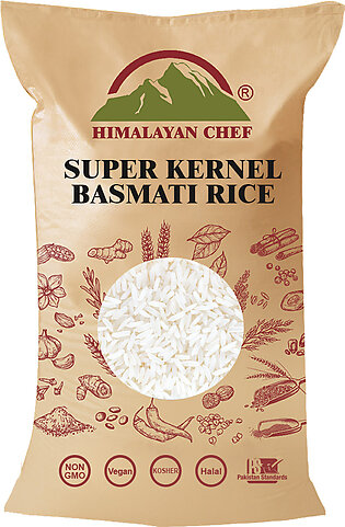 Himalayan Chef Long Grain Basmati Rice Super Kernal (aged Rice) Premium Quality Polished Rice Bag - 40 Lbs (18.1 Kg)