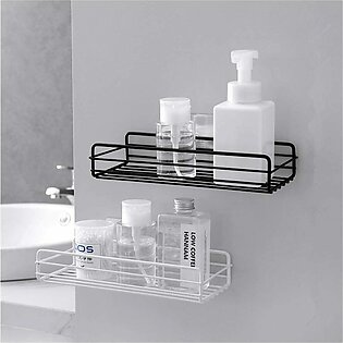 Dream Enterprises 1pcs Adhesive Bathroom Shelf Organizer Shower Caddy Kitchen Spice Rack Wall Mounted