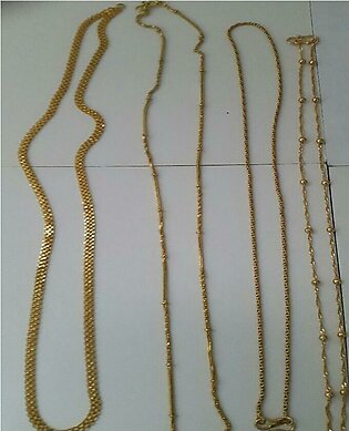 Golden Chain For Girls / Women ( Pack Of 4 ) (jewellery )