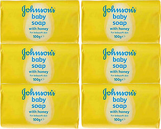 (pack Of 6) 𝐖𝐁𝐌 Johnson Baby Soap Honey Extract - 100g