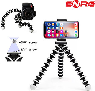 Energy - ENRG Gorilla Pod Flexible Tripod Stand Mini Octopus With Mobile Holder For Phone DSLR Gopro Digital Camera Large Size (8.55 Inches)