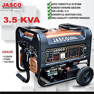 Jasc0 3.5 Kva Gold Series With Built In Battery Wheels And Gaskit & 2 Year Warranty