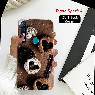 Tecno Spark 4 Cover Case - Chocolate Soft Case Cover for Tecno Spark 4