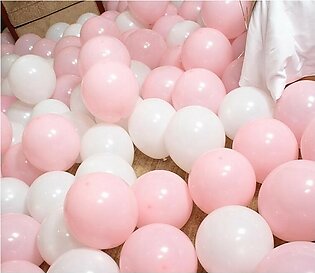 Pink & White 100 Latex Balloons Pack Birthday , Anniversary & Party Balloons Pack