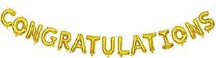 Congratulations Balloons Banner Gold 16 Inch Letter Balloons Foil Mylar Balloons Set For Graduation Party Decorations Supplies,congratulations Graduate Balloons Congrats Grad Party Supplies (gold)