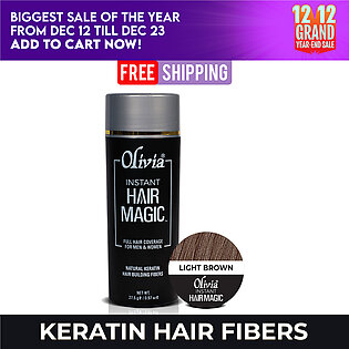 Olivia Instant Hair Magic - Light Brown (Keratin hair fiber)