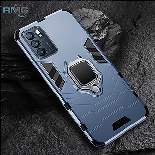 Oppo Reno6 Pro 5g Case With Ring Holder Stand Armor Shockproof Back Cover