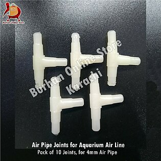 10 Pcs Fish Aquarium Air Pipe Joints for 4mm Air Pipe Joints CO2 Pipe Joints   T   Shape as Image