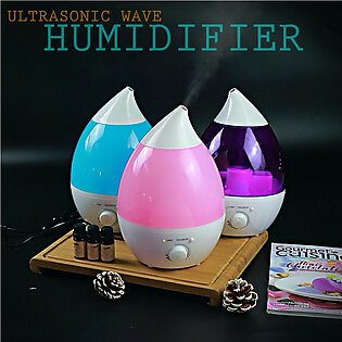 Air Humidifier Ultrasonic Cool Steam Mist With Color Changing Led Night Light 2.4 Liters